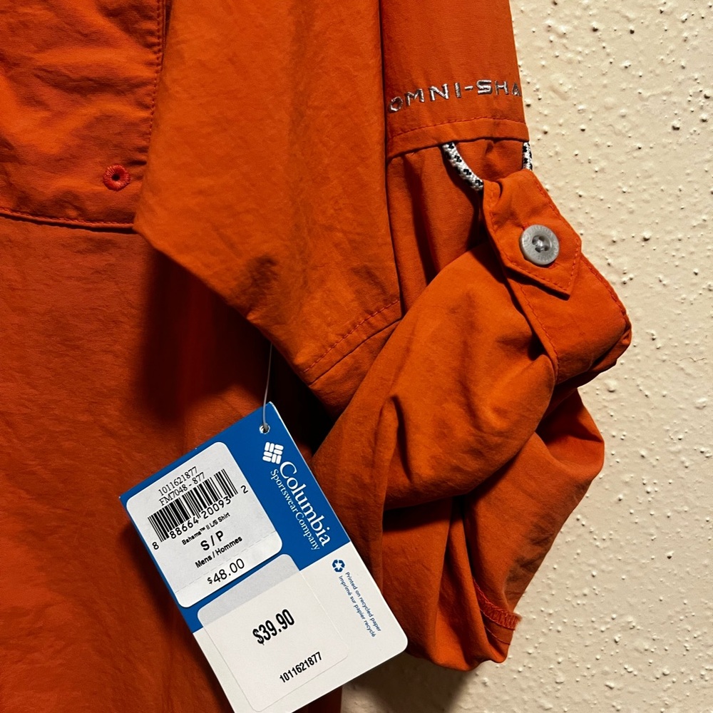 Columbia Burnt Orange Outdoor Shirt - Picture 7 of 9